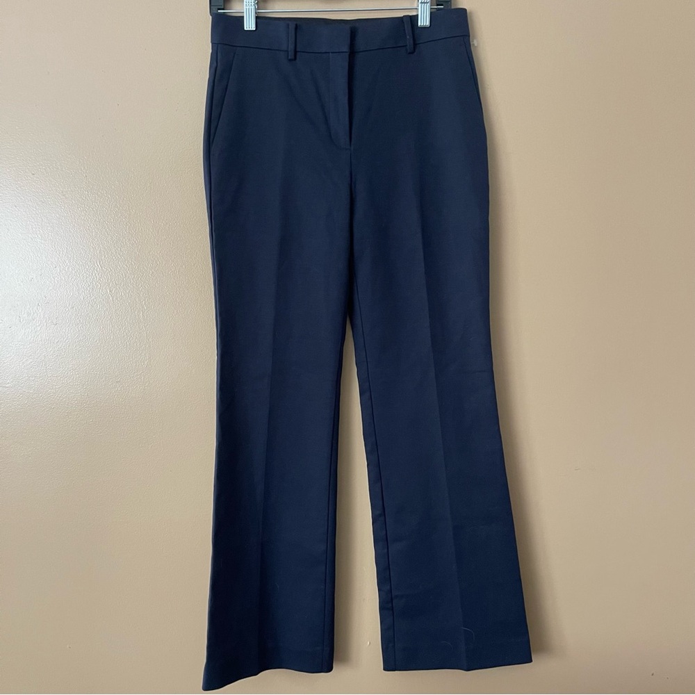 Ann Taylor Navy Straight-Leg Dress Trousers
